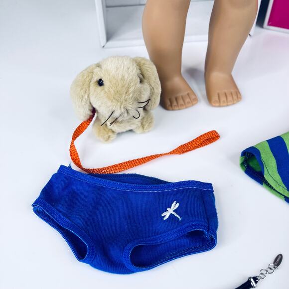 American Girl LANIE DOLL In MEET OUTFIT Dress Shoes Panties Bracelet Rabbit BOX - Picture 15 of 16